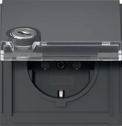 GIRA 446767 SCHUKO kontaktligzda ar atslēgas