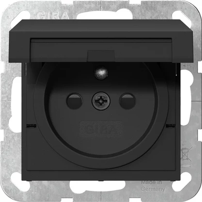 Gira 4488005 SCHUKO kontaktligzda ar atlokāmu