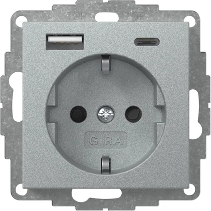 Gira System 55 SCHUKO kontaktligzda ar