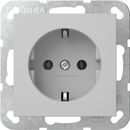 Gira SCHUKO kontaktligzda System 55, pelēka