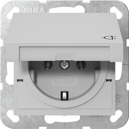 GIRA 4454015 SCHUKO kontaktligzda ar atlokāmu