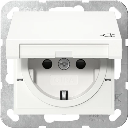 GIRA 475403 SCHUKO kontaktligzda ar atlokāmu