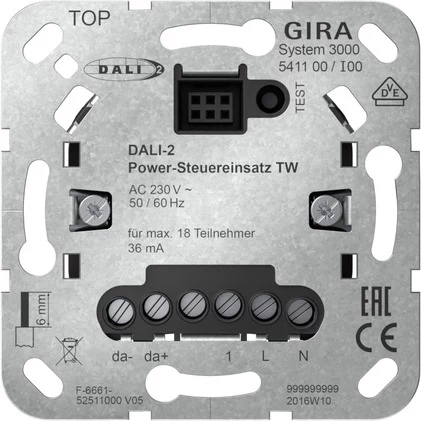 Gira System 3000 DALI-2 jaudas vadības