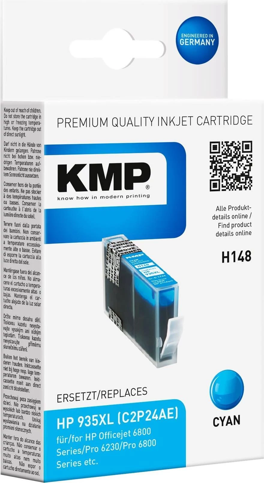 KMP H148 augstas ietilpības saderīga zilganzaļa