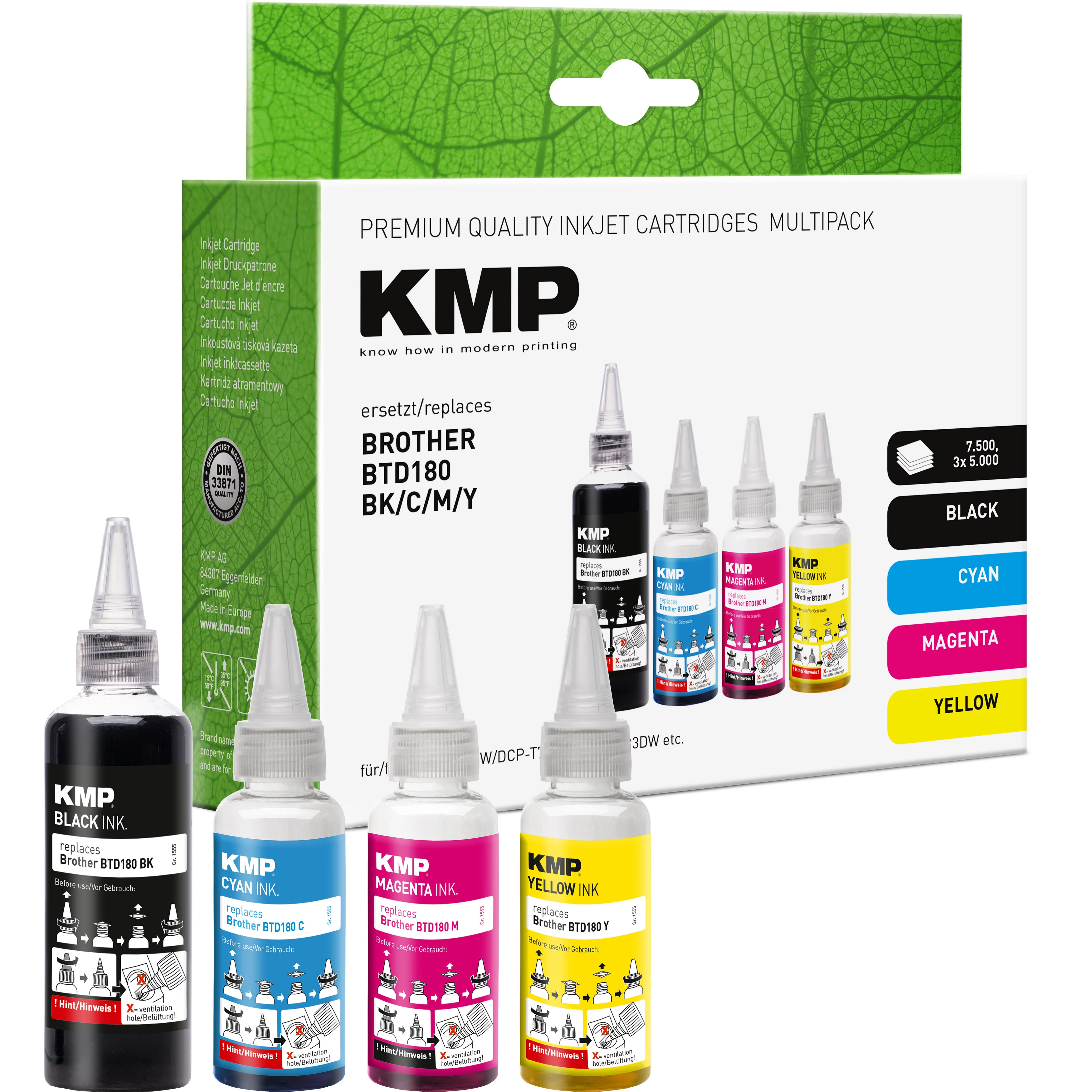 KMP PRINTTECHNIK uzpildes tintes komplekts Brother