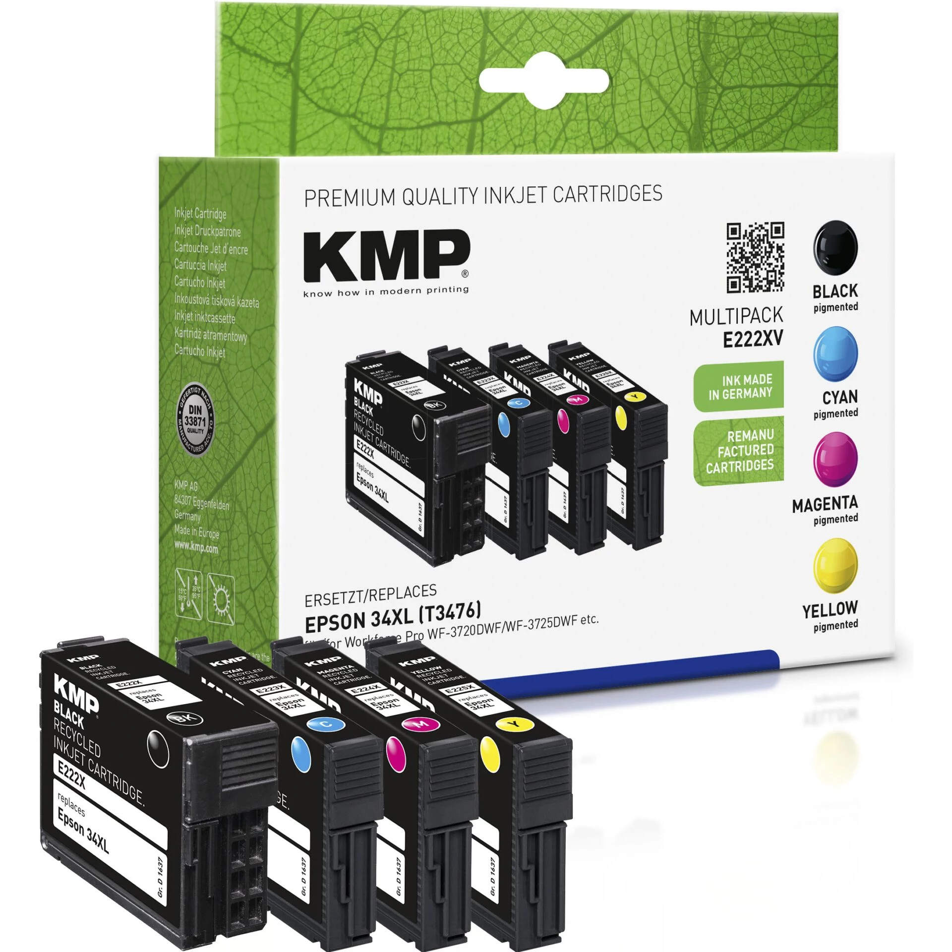 KMP 4 komplekta saderīgas tintes kasetnes