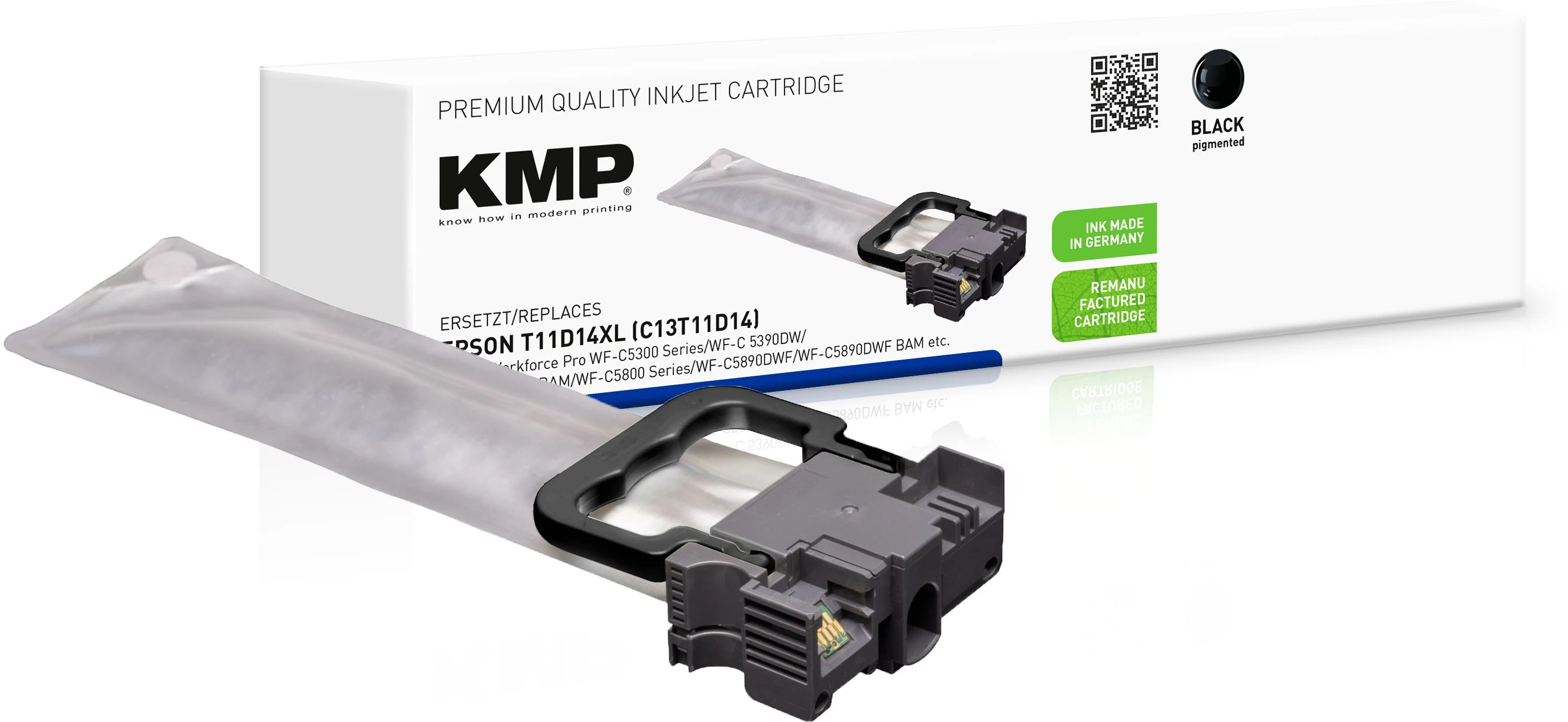 KMP PRINTTECHNIK saderīga melna tintes kasetne