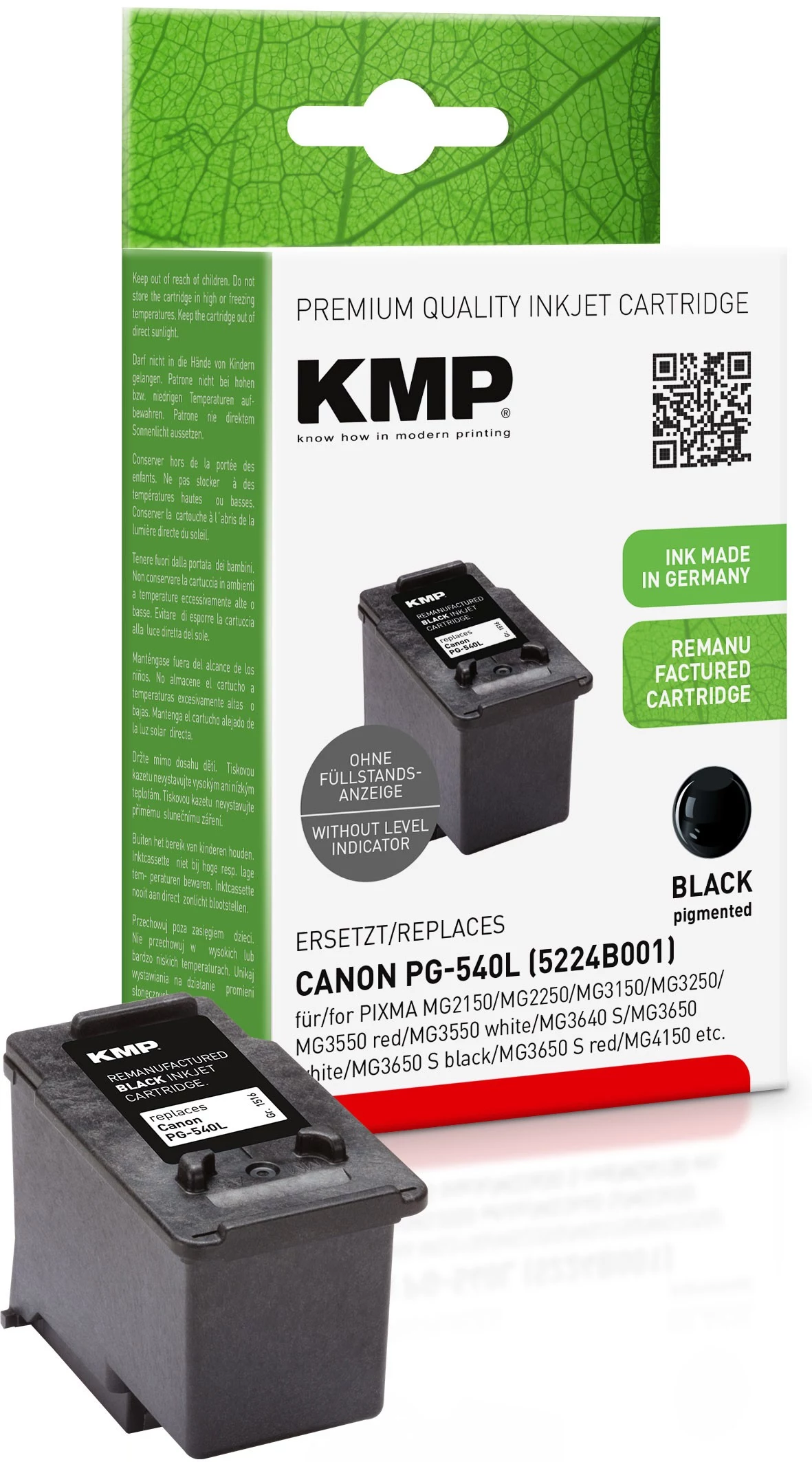 KMP melnā tintes kasetne, saderīga ar