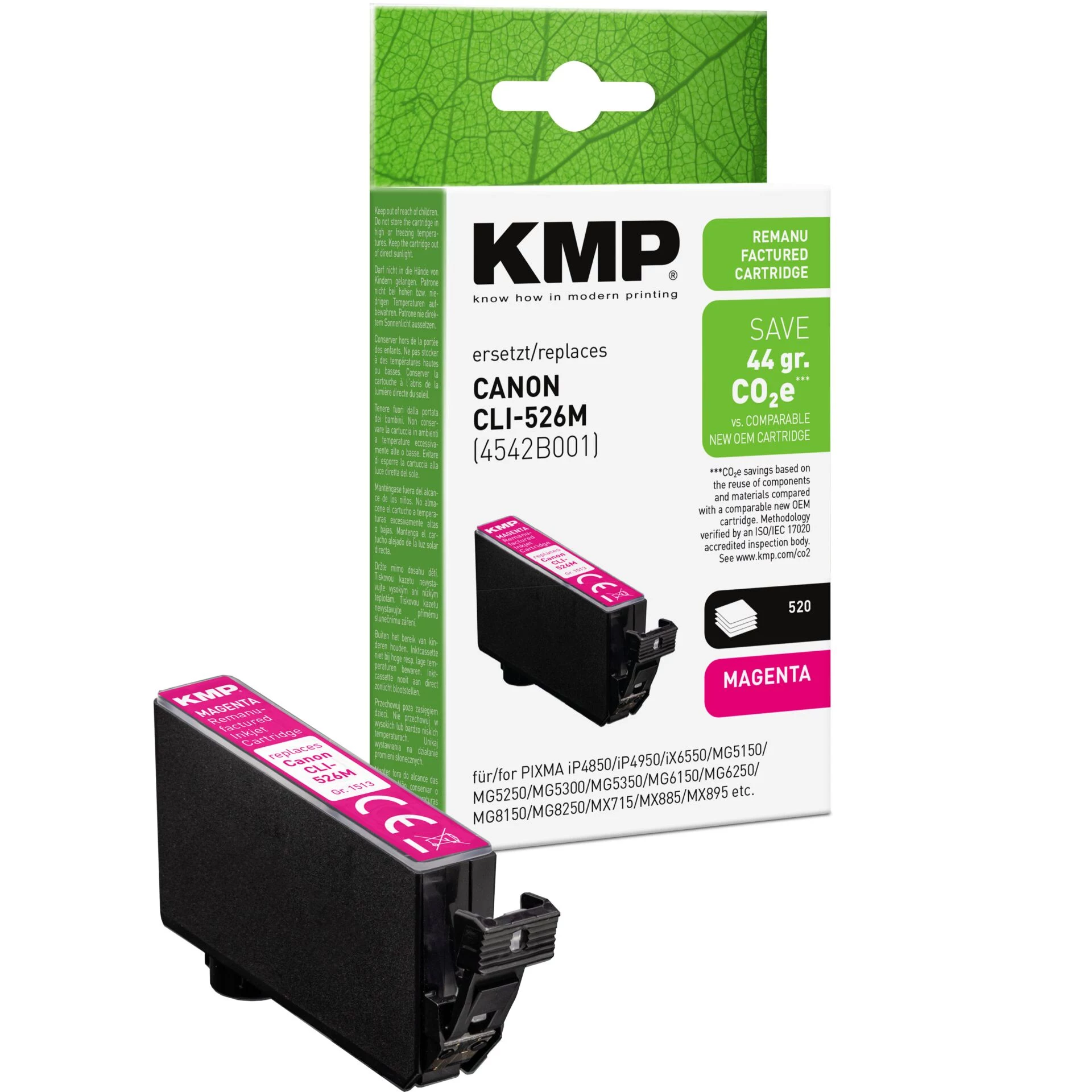 KMP magenta tintes kārtridžs, saderīgs ar