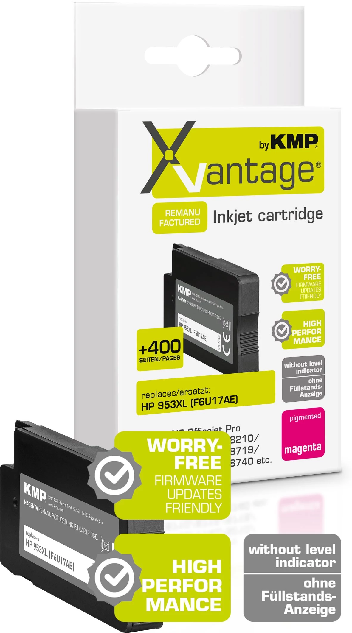 KMP XVantage magenta pigmenta tintes kārtridžs