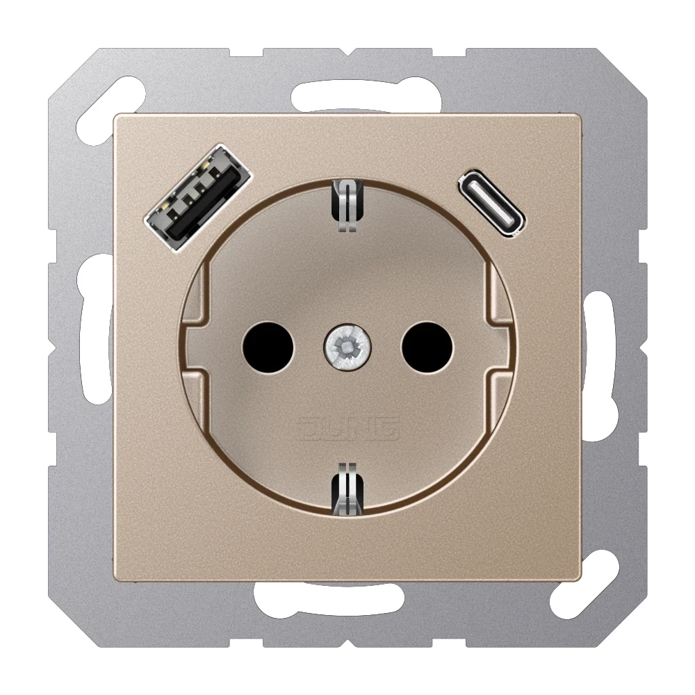 JUNG SCHUKO kontaktligzda ar USB Type