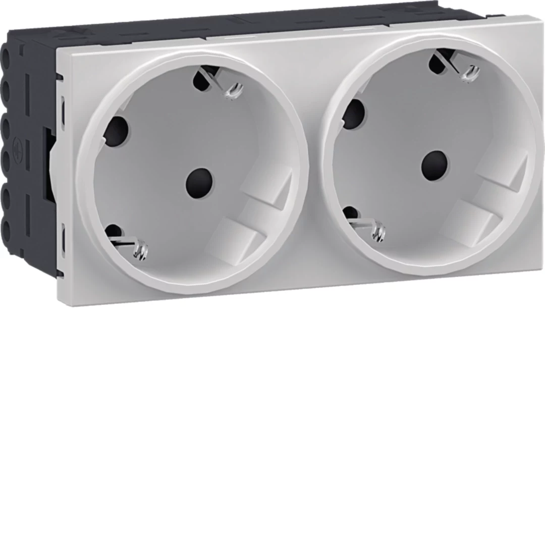 HAGER GS20229016 SCHUKO kontaktligzda, 2 vietu