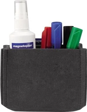 Magnetoplan magnetoTray vidēja pelēka filca pildspalvu
