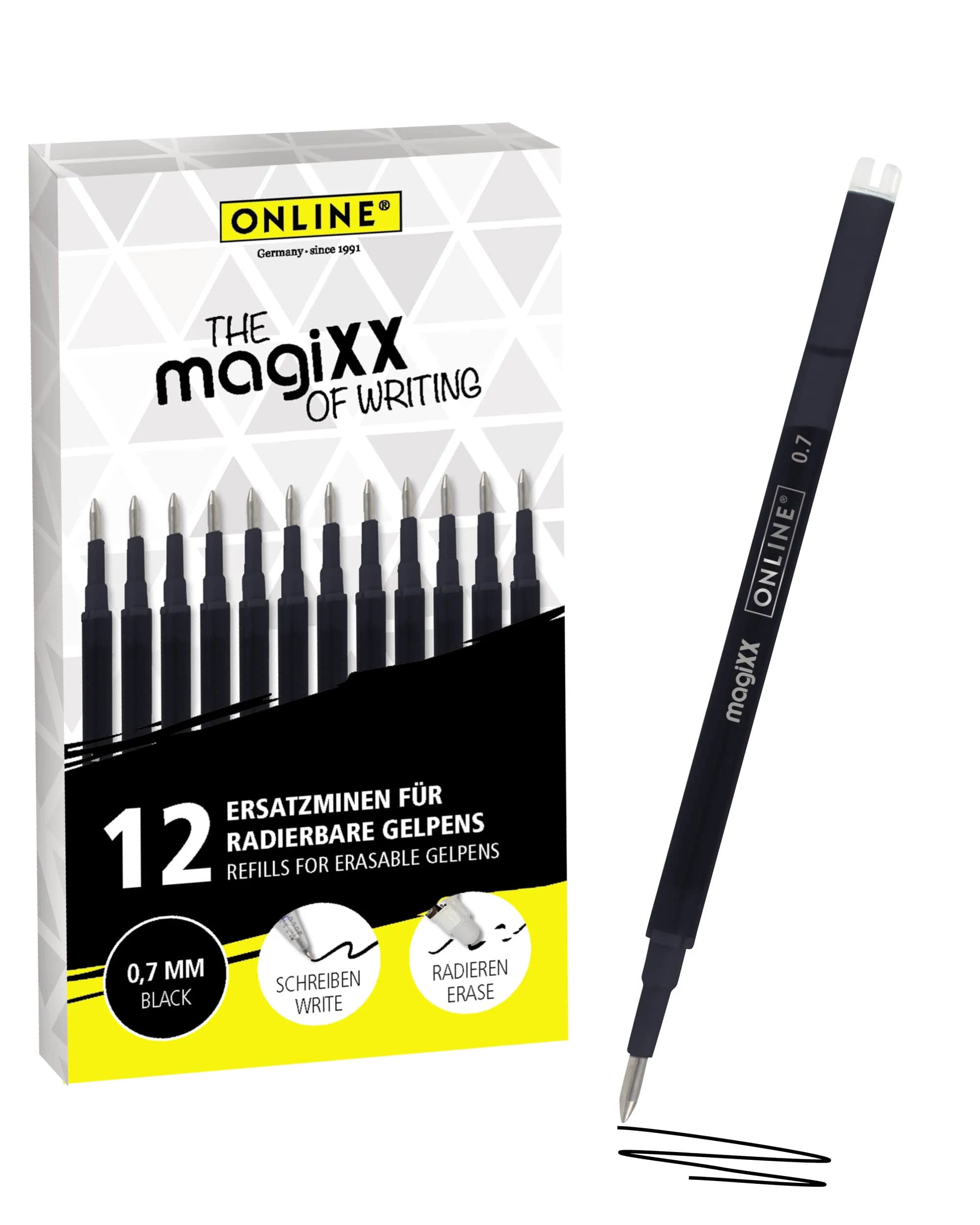 ONLINE magiXX gēla pildspalvas uzpilde melna