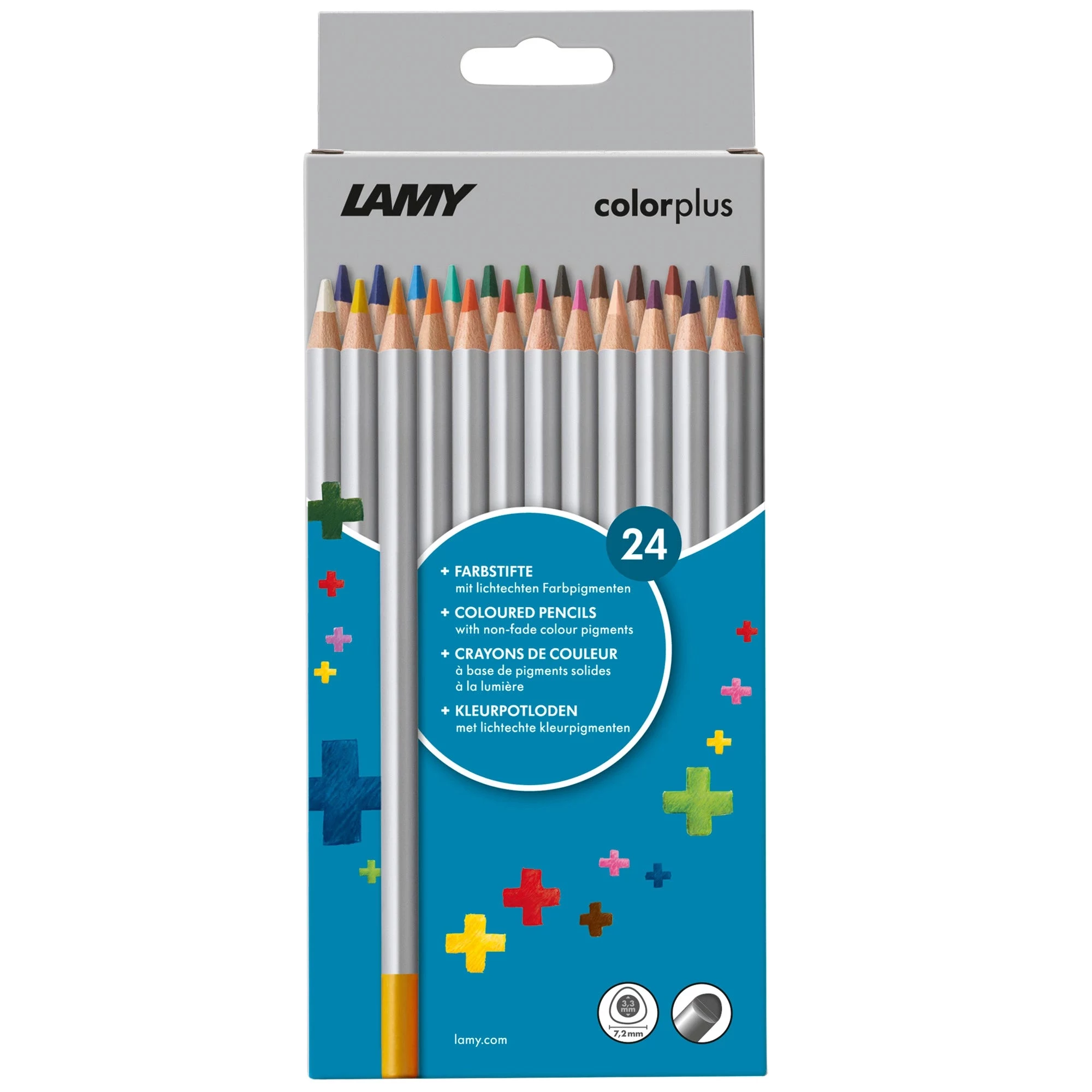 LAMY colorplus krāsainie zīmuļi, 24 dažādas