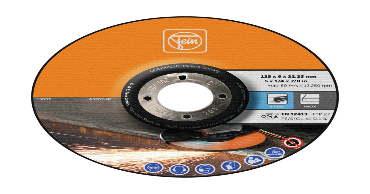 FEIN 125 mm slīpēšanas disks ar