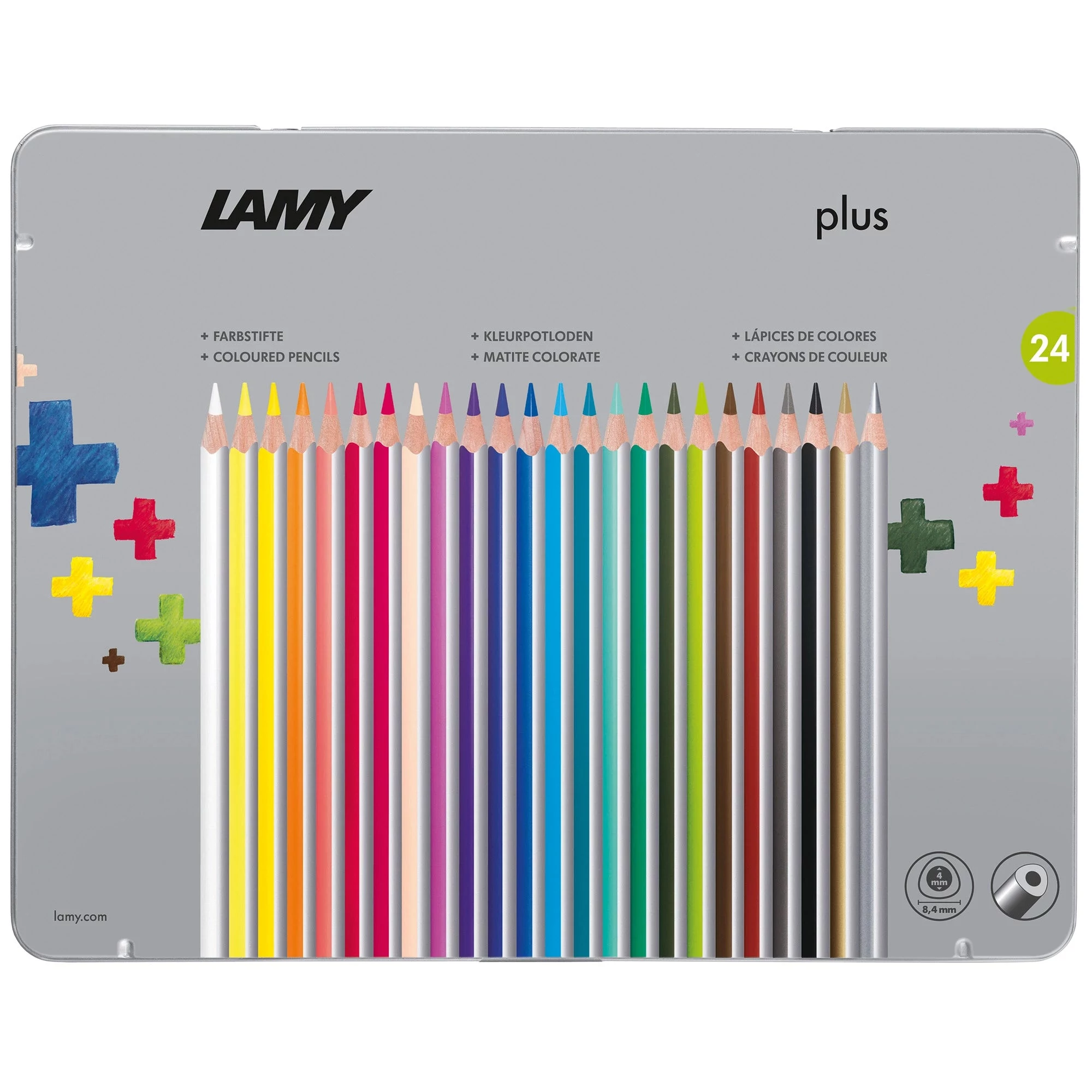 LAMY Dreikant plus krāsainie zīmuļi, 24