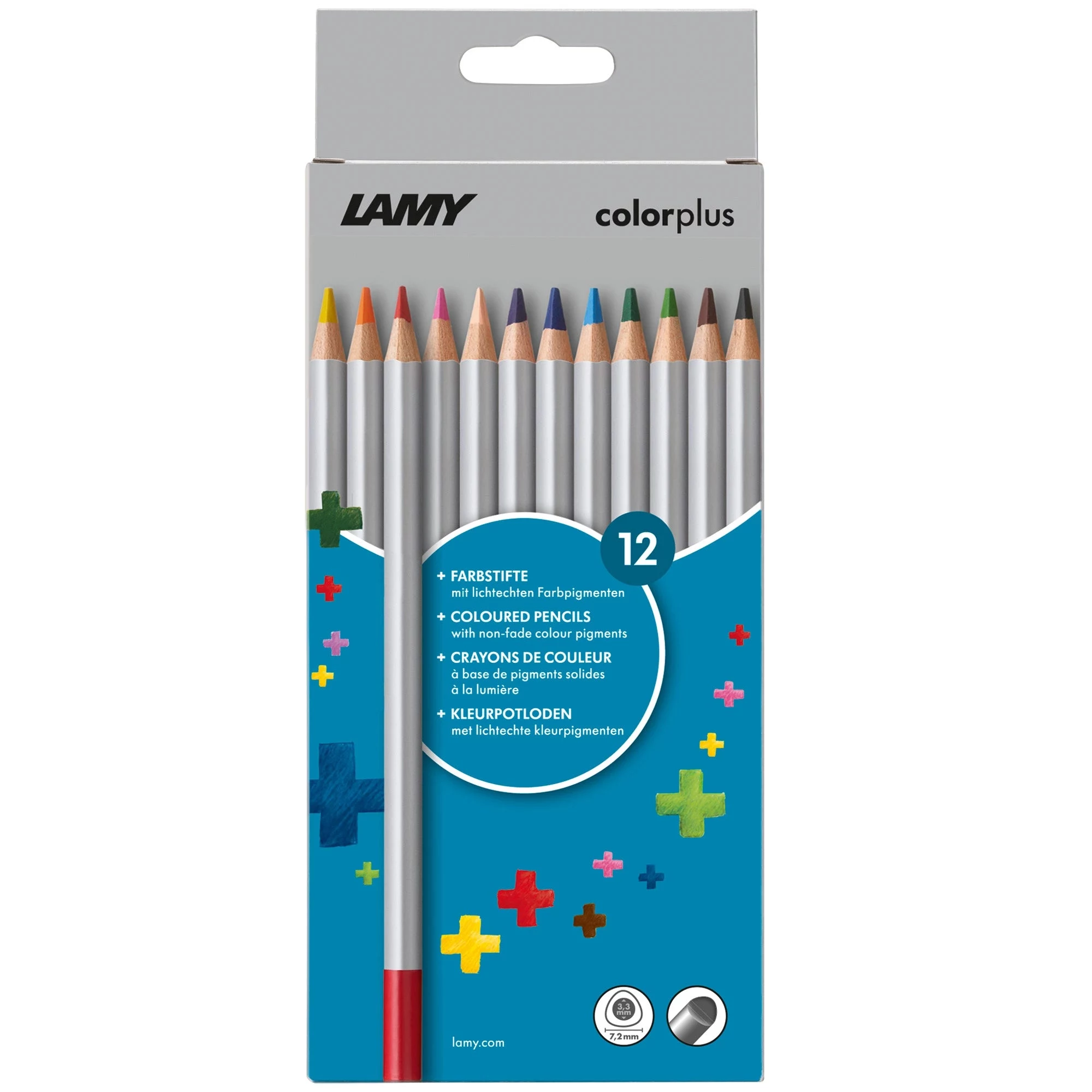 LAMY colorplus trīsstūrveida krāsainie zīmuļi, 12