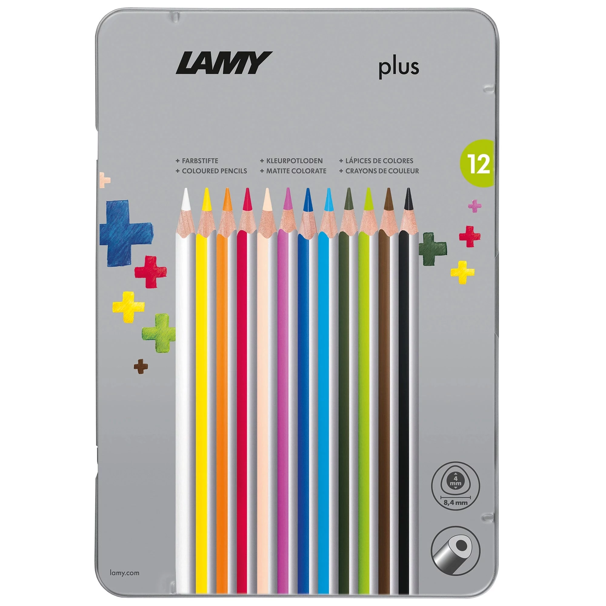 LAMY plus trīsstūrveida krāsainie zīmuļi, 12
