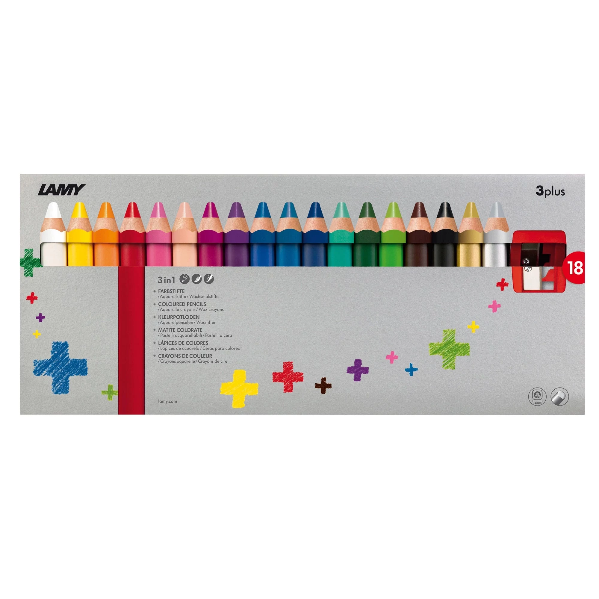 LAMY 3-in-1 krāsainie zīmuļi 3plus, 18