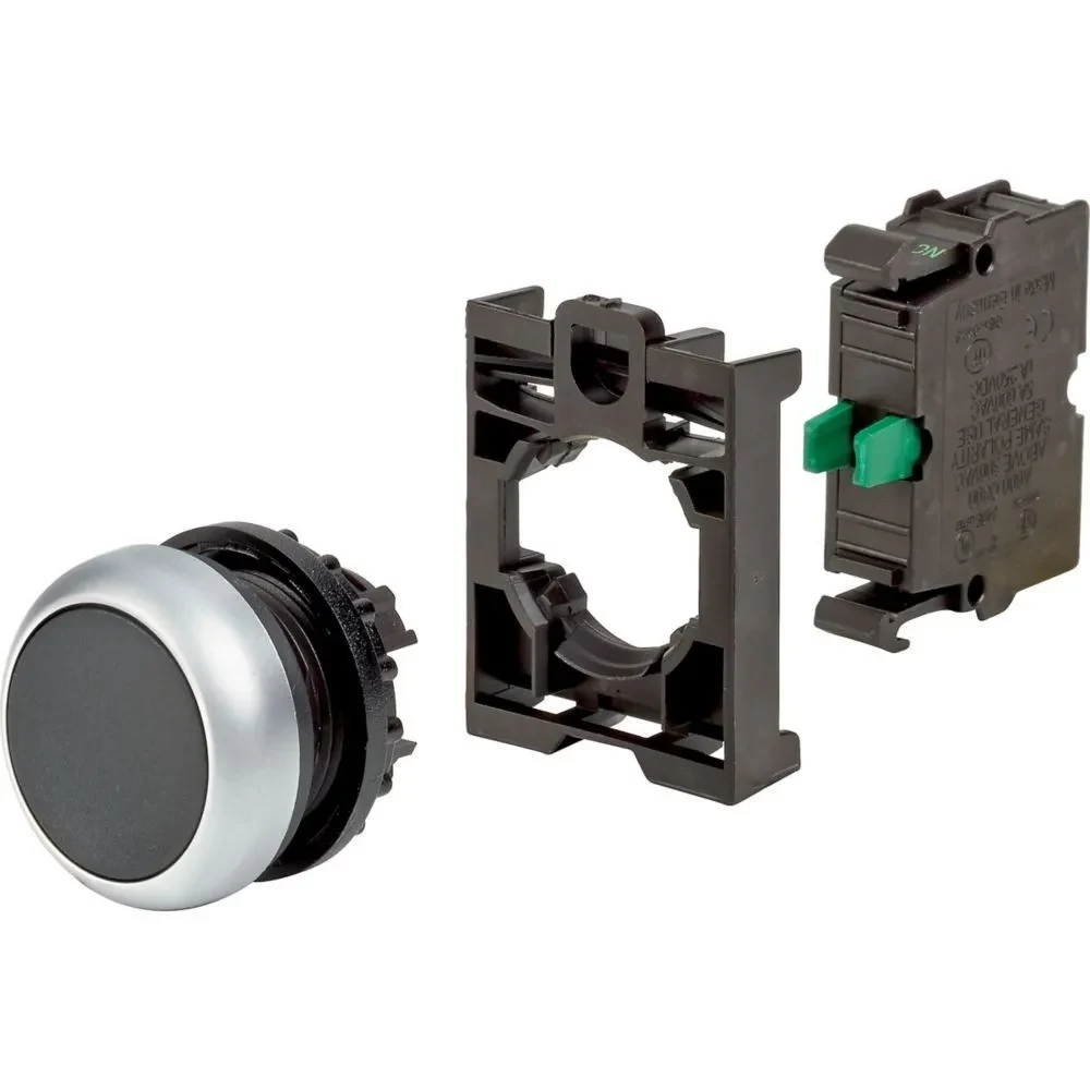 Eaton M22-D-S-K10-BVP uzspiedējpoga, iegremdēta, melna, plastmasas