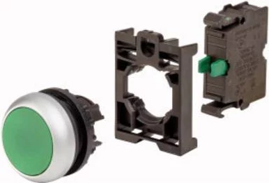 Eaton M22-D-G-K10-BVP spiedpoga, zaļa, plastmasas priekšējais