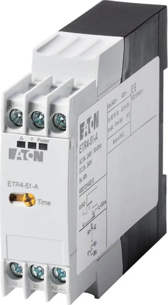 Eaton ETR4-51-A zvaigznes-trīsstūra laika relejs, 24-240V