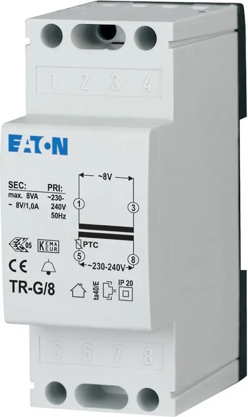 EATON zvana transformators 8V/1A TR-G/8 (272480)