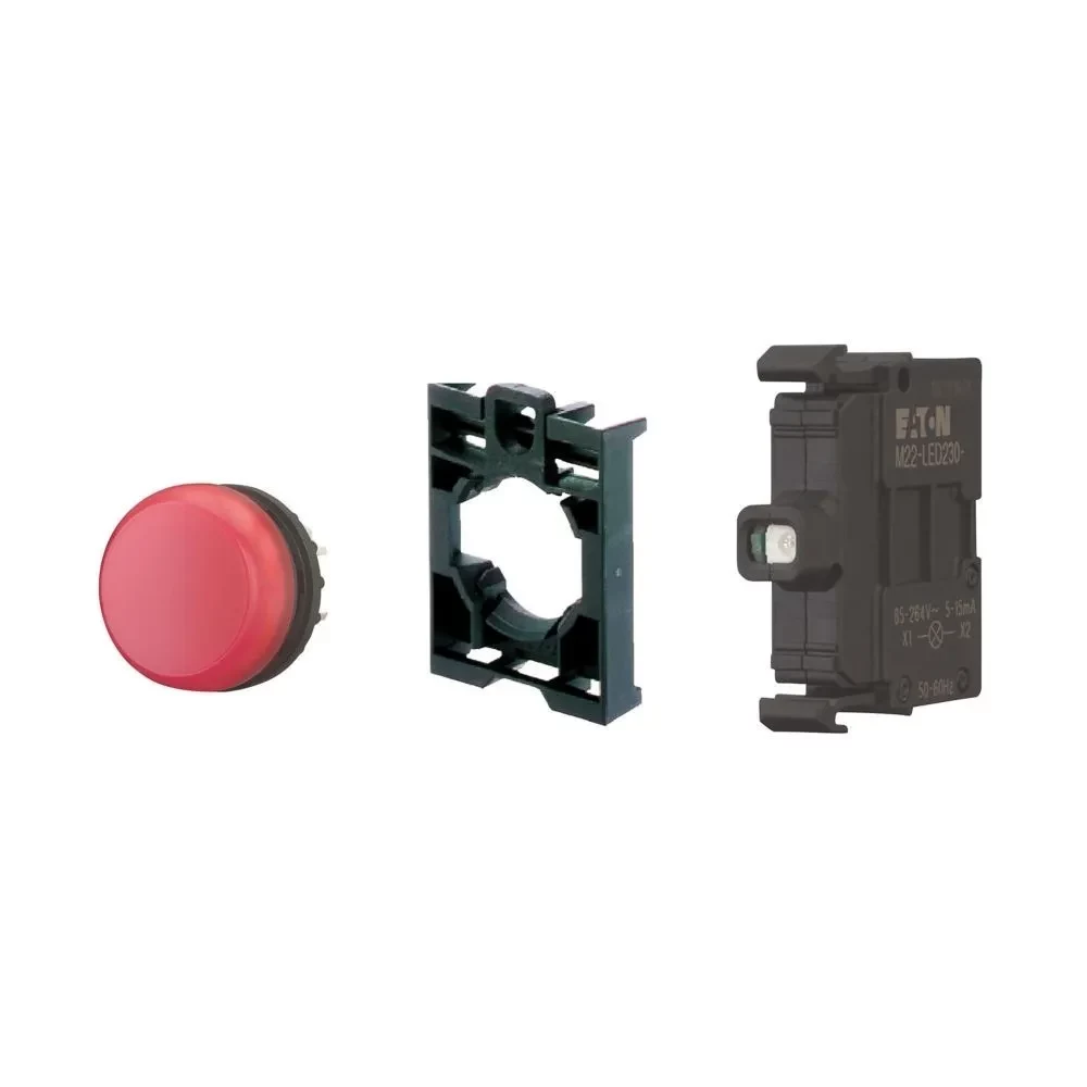Eaton M22-L-R-LED230-BVP LED indikators, sarkans, 230