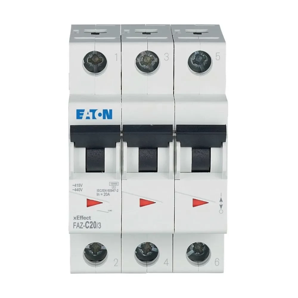 Eaton FAZ-C20/3 automātiskais slēdzis, 3-poliem, 20