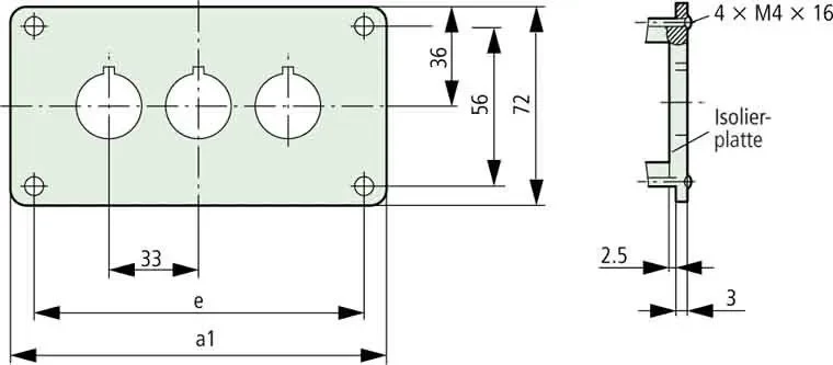 Eaton M22-E4 montāžas plate 4 vadības