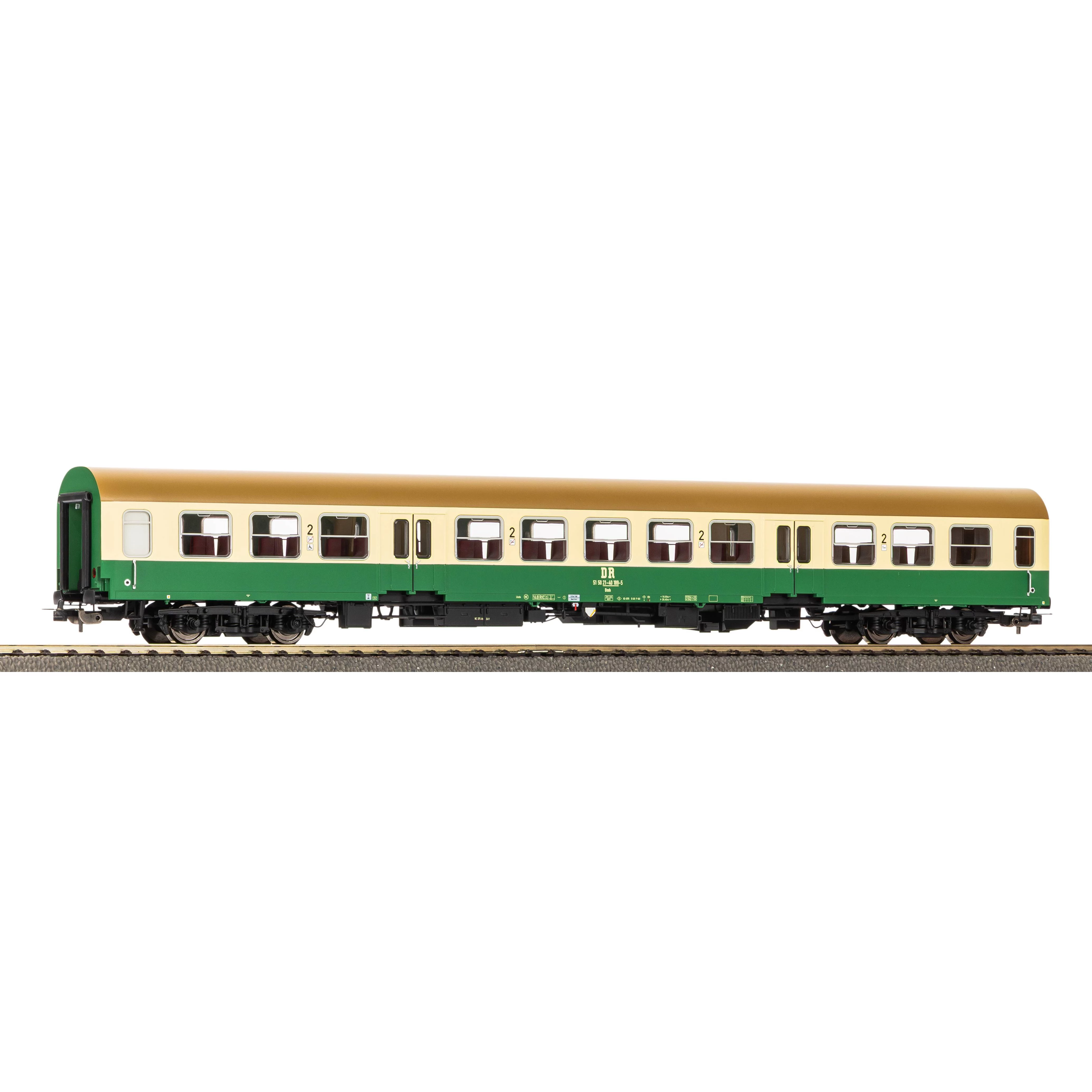 PIKO 28005 H0 Halberstädter Mitteleinstiegswagen bēšzaļš