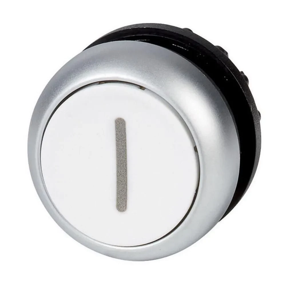 Eaton M22-DR-W-X1 plakanais baltais fiksējošais spiedpogas