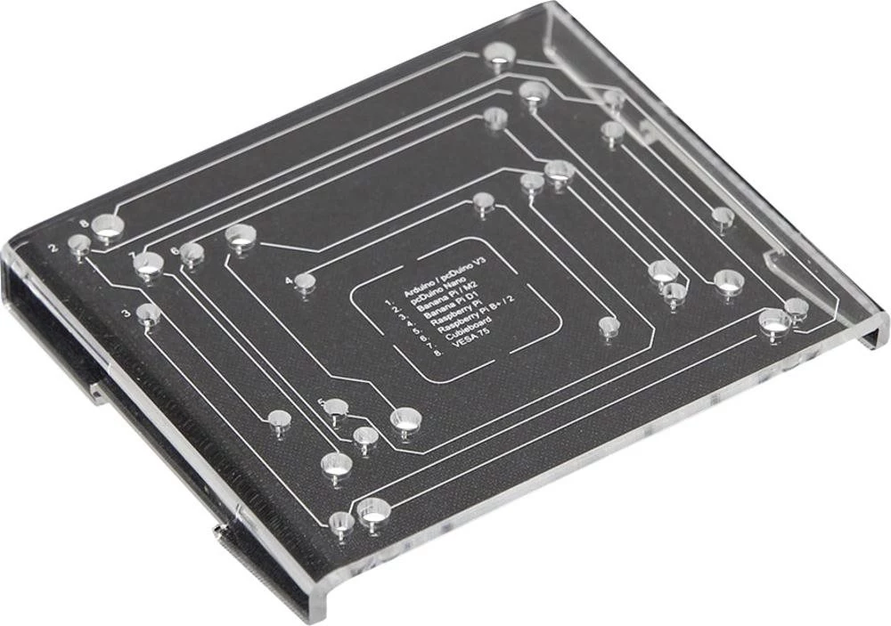 Raspberry Pi DIN sliedes akrila montāžas