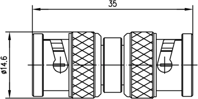 Telegärtner BNC adapteris, BNC kontaktdakša uz
