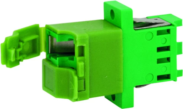 Telegärtner J08071A0028 LC/APC simplex adapteris, zaļš