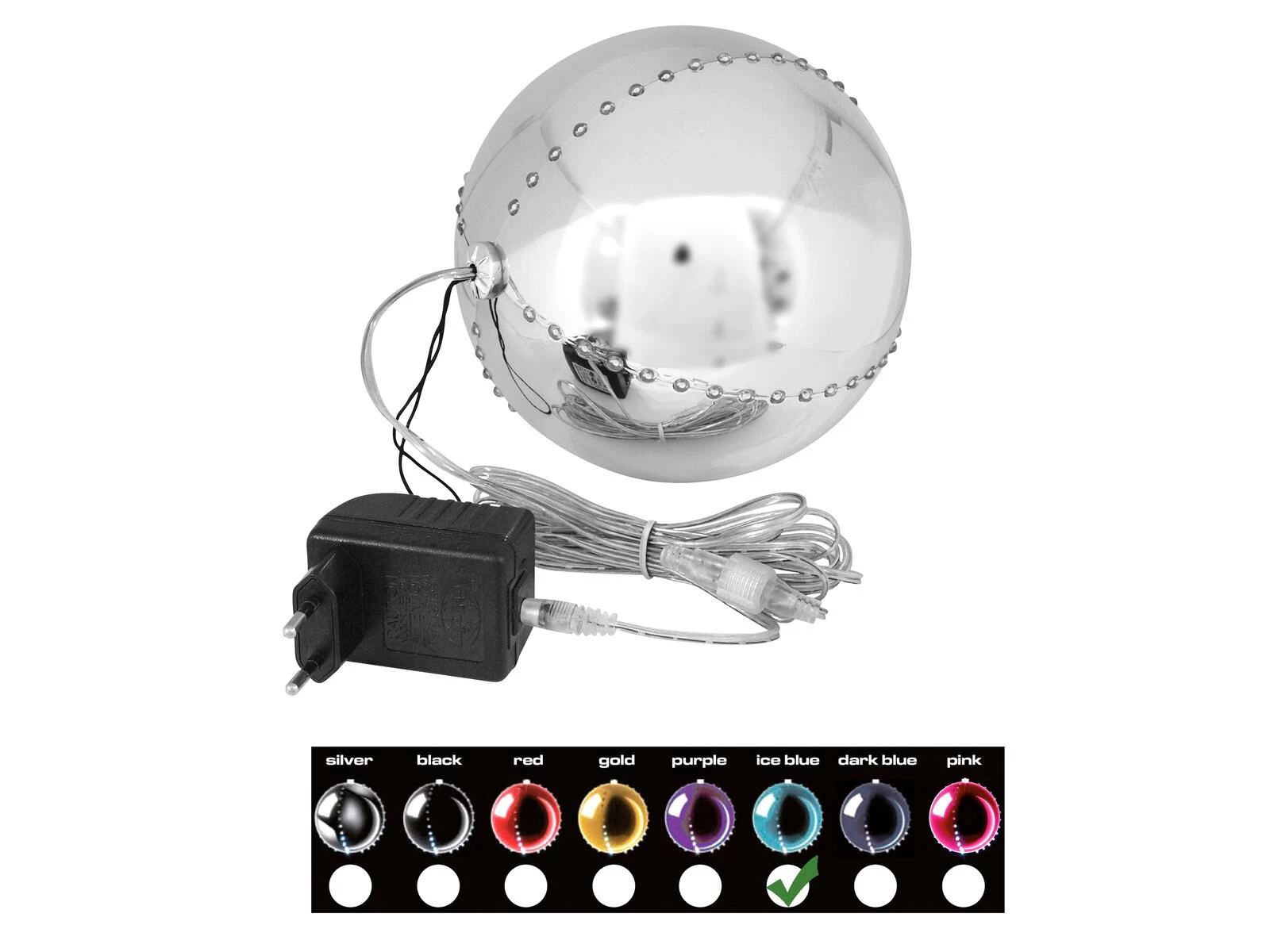 EUROPALMS LED sniega bumba 15cm, ledus