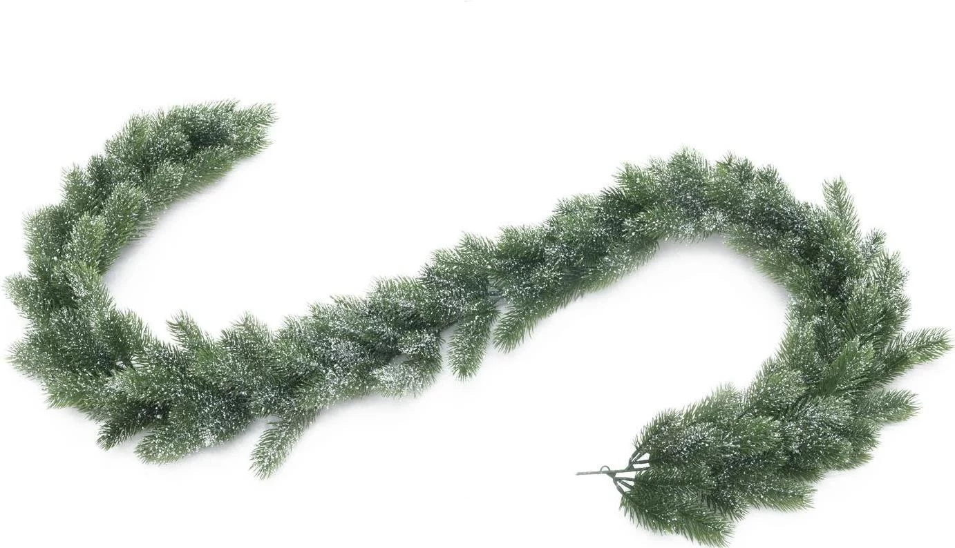 EUROPALMS Snowed Fir Garland, PE, 180