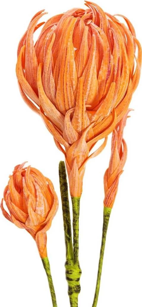 EUROPALMS mākslīgais dāliju zars (EVA), oranžs