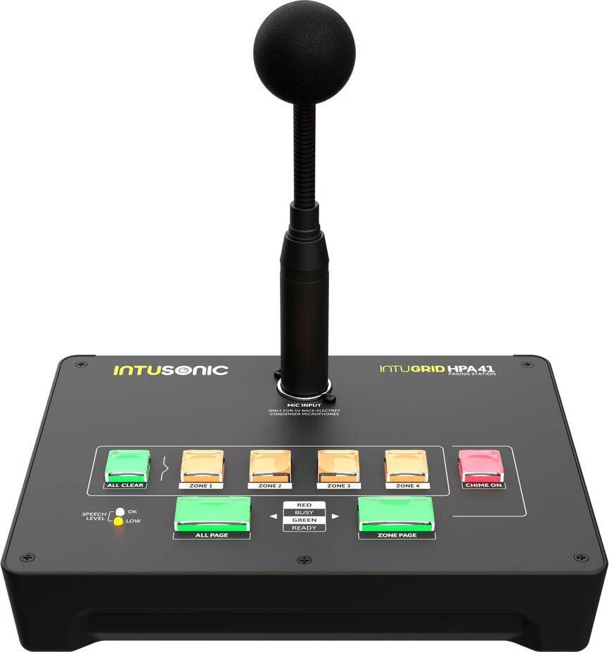 INTUSONIC HPA41 4 zonu paziņojumu mikrofona
