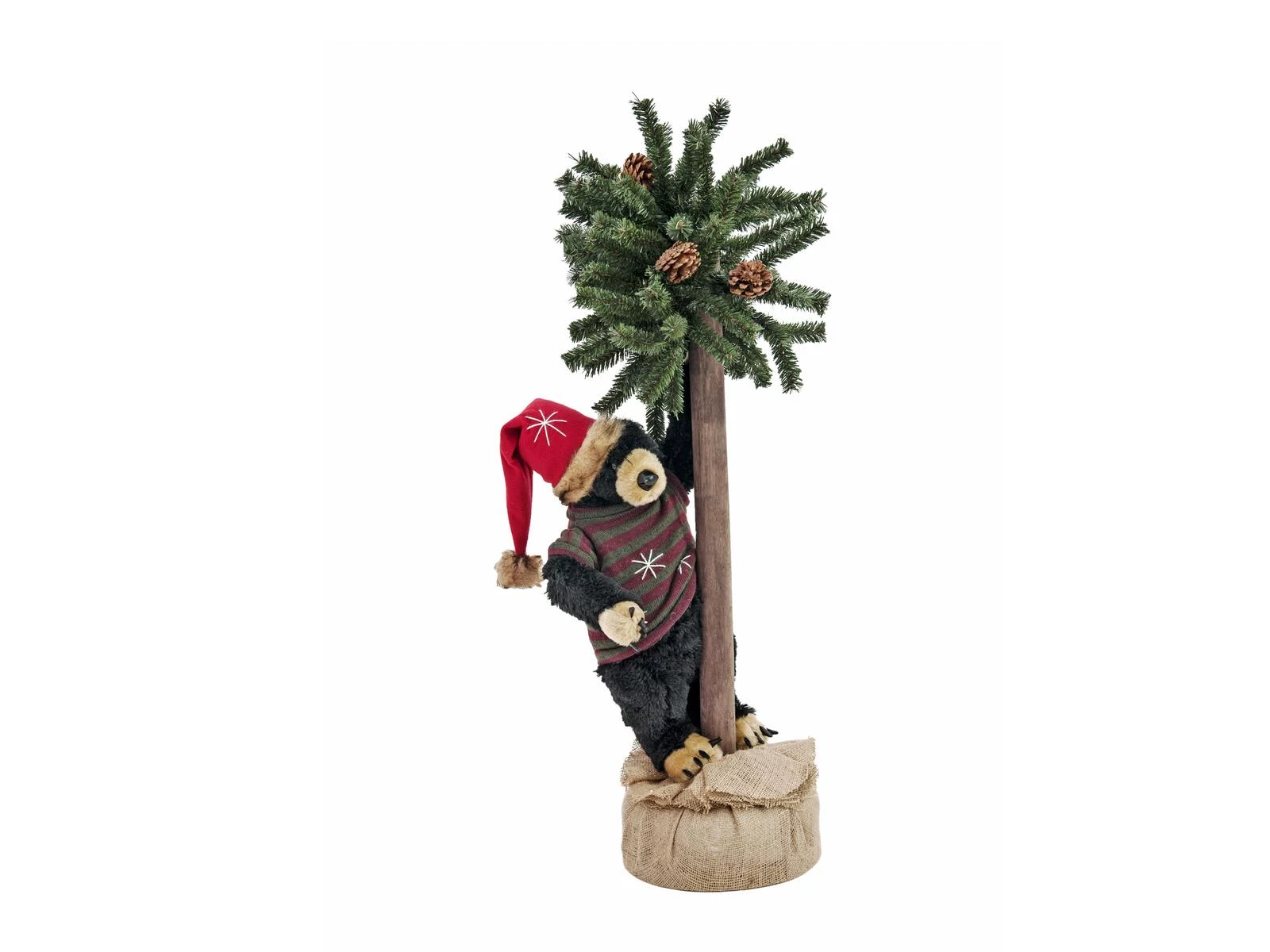 EUROPALMS Ziemassvētku lācis ar eglīti, 105cm