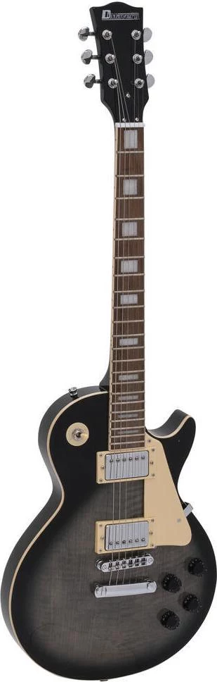 DIMAVERY LP-750 elektriskā ģitāra, caurspīdīgi pelēks