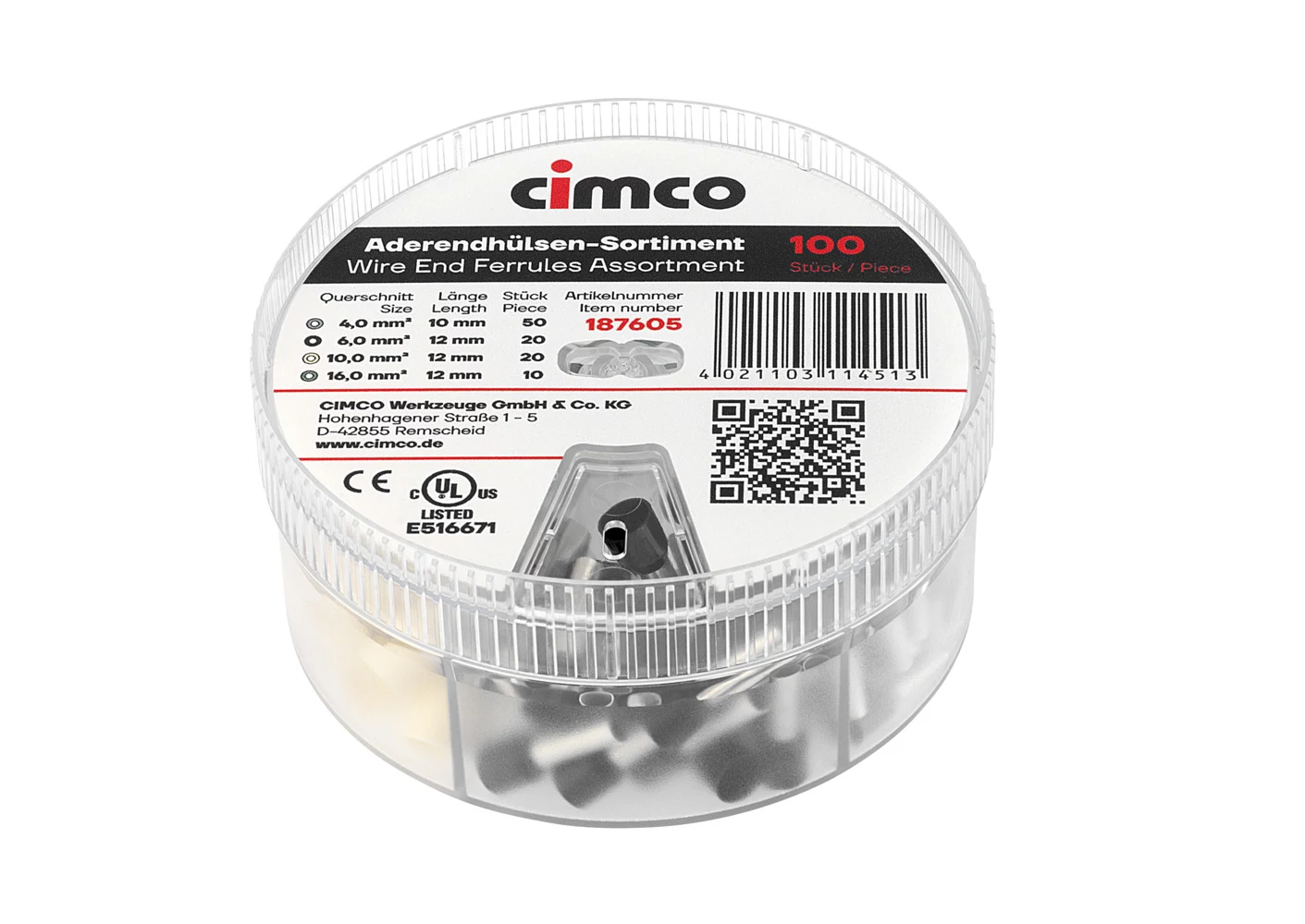 Cimco 187605 daļēji izolētu uzmavu komplekts