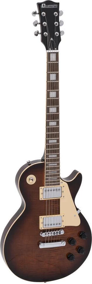 DIMAVERY LP-700 elektriskā ģitāra, Flamed Brown