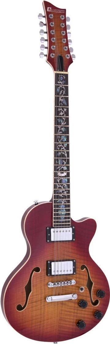 DIMAVERY LP-612 elektriskā ģitāra, Flamed Sunburst
