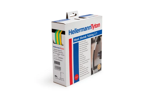 HellermannTyton termokembru kārba dzeltena/zaļa 25,4