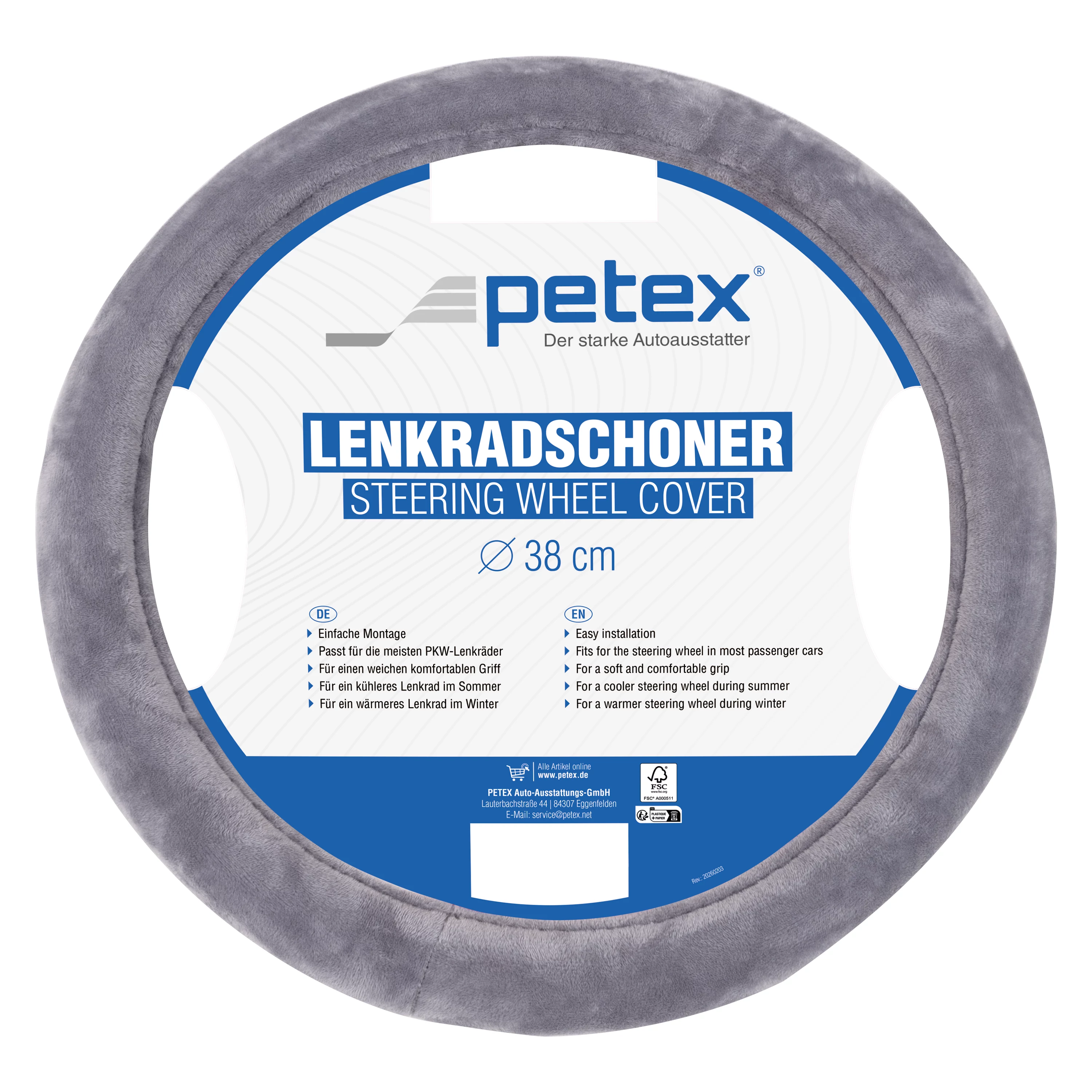 Petex Design 1108 stūres apvalks, sudraba