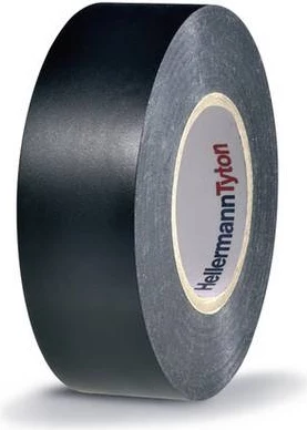 HellermannTyton HTAPE-FLEX15-25x25-PVC-BK elektroizolācijas lente, PVC, melna