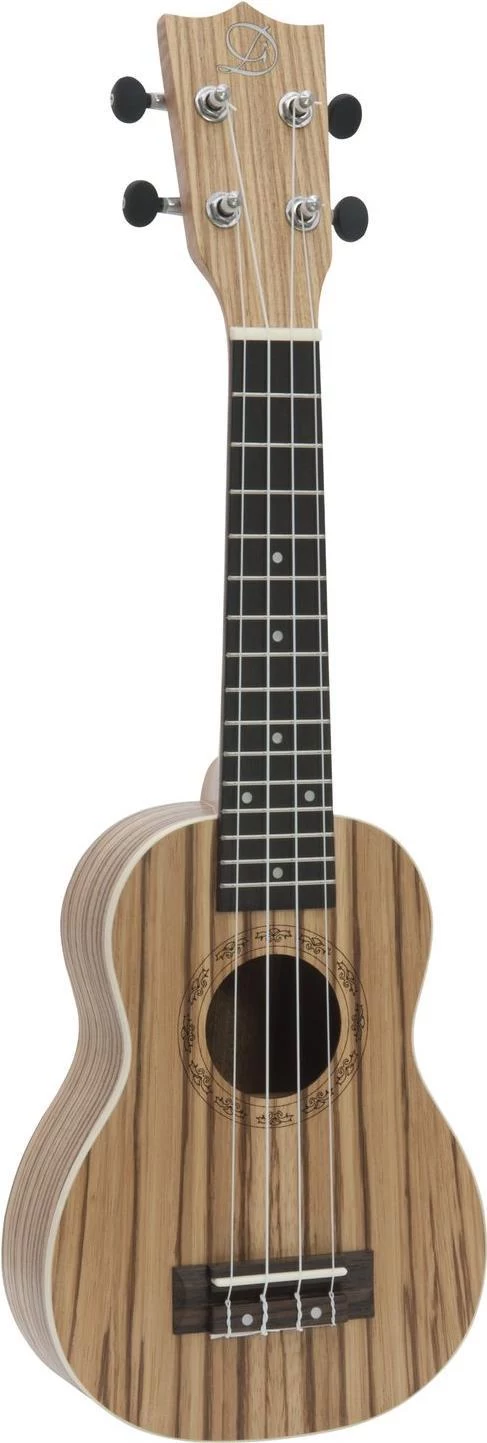 DIMAVERY UK-400 soprāna ukulele ar zebraskoka