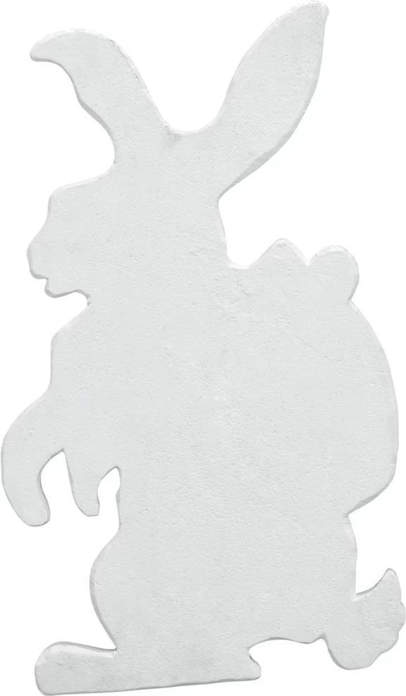 EUROPALMS Silhouette Lieldienu zaķis, balts, 60cm